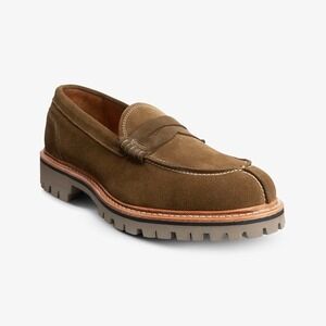 NEW Allen Edmonds Freeport Weatherproof Lug Penny Loafers Caper Suede Men's 9D